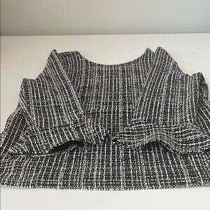 Talbots Monochrome Textured Blouse